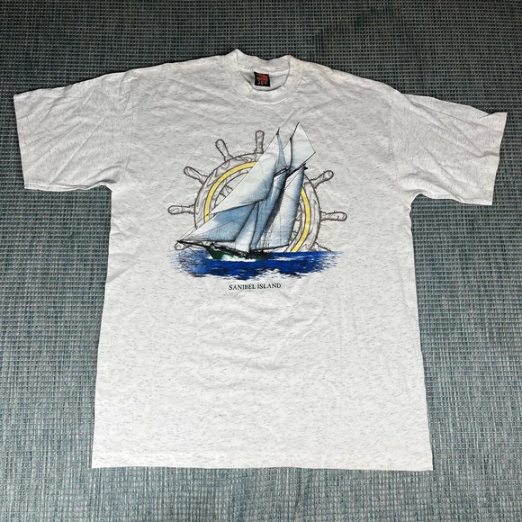 Vintage Single Stitch Native Sun Sanibel Island T Shirt Mens Sz XL - Picture 1 of 7